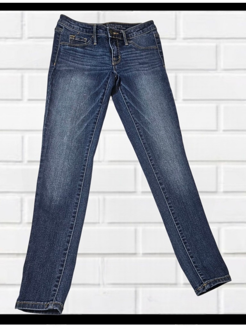 MOSSIMO Mid-Rise Power Stretch Jeggings - Blue Wash 00/24S